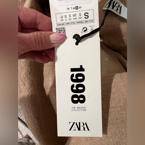 Zara wool belted coat tan 🔥blogger style aritzia maxmara nanushka - Picture 15 of 15